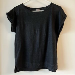 J. Crew Point Sur 100% Linen T-shirt in Black